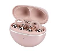 LICAEVEY Clip On Earbuds Open Ear Wireless Bluetooth 6.0 Headphones with IPX7 Water Proof, 40H Playtime, Comfortable Spring Clip Design for Sports, Running, Travel (Champagne Gold)