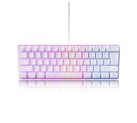 LICAEVEY Computer Keyboard USB Wired RGB 61 Key, Compact Membrane Keyboard with No Key Conflict 25 Keys, Suitable for Working Gaming, RGB Backlit Multiple Modes