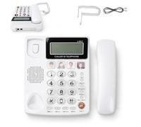 LICAEVEY Corded Telephone Big Key High Volume Caller Id Display | Landline Phone, Abs, Senior Care, Chinese English, Large Buttons, Hands Free, One Touch Dial, Rj11 Interface