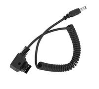 LICAEVEY D Tap Male to DC 5.5x2.5mm Right Angle Coiled Cable for DSLR Camera Power Supply, Compatible with V Mount, Anton Bauer Batter, HD Monitors, LED Video Lights