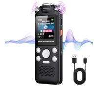 LICAEVEY Digital Voice Recorder with AI Noise Reduction and Playback, Portable MP3 Player, Voice Activated Recorder with 1536kbps HD Recording for Lectures Meetings Interviews (32GB)