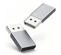 LICAEVEY DisplayPort Headless Display Emulator, 2PCS 4K 60Hz EDID Plug Supports 1920 1080P 60Hz 3840x2160, with Ultra Compact Design for Wins PC Linux Game Streaming VR Servers