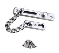 LICAEVEY Door Chain Lock, Heavy Duty Steel Security Chain Lock with Spring Loaded Slide Bolt for Kids Pets Safety, Extra Door for Apartment Front, Rust Proof Indoor (Brushed Steel)