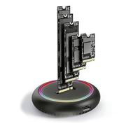 LICAEVEY Dual Protocol NVMe SSD Reader Adapter, M.2 to USB C 10Gbps Docking Station Supports NVMe & SATA SSDs, Tool Free Toaster Design for Fast Data Transfer and Content Creation