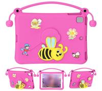 LICAEVEY EVA Protective Case Fits for 10.2 Inch 9th 8th 7th Gen, Air 3 10.5, Pro 10.5, Washable Shockproof Tablet Cover with Built-in Stand, Lightweight Kid Friendly (Rose Red)