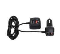 LICAEVEY Fast Charging USB Car Charger, 60W 4 Port QC3.0 Fast Car Charger Adapter, Multifunctional Car Charger, Travel Essentials for Road Trips
