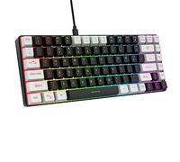 LICAEVEY Gaming Keyboard, RGB Backlit Wired Keyboard, 84 Keys Quiet Mechanical Keyboard for PC Gamer, Typist, Travel, Easy to Carry on Business Trip (Black)
