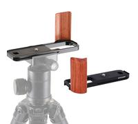 LICAEVEY GFX 100RF Hand Grip, Aluminum Alloy and Wood L Bracket Hollow Design for Easy Battery Access and Tripod Use (Black)