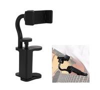 LICAEVEY Guitar Phone Holder Adjustable Clamp Mount, Smartphone Stand for 6-10.5cm Thick Bass Guitars Ukuleles with Flexible Arm for Live Broadcast