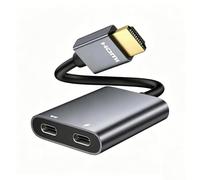 LICAEVEY HD Multimedia Interface to USB C Adapter Fit for RayNeo XR Glasses 4K 60Hz PD 100W AR Glasses Adapter for Laptop Phone Plug and Play Aluminum Shell