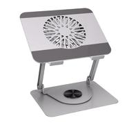 LICAEVEY Laptop Cooling Stand Adjustable Rgb Fan 10 to 17.3 Inch (Silver)