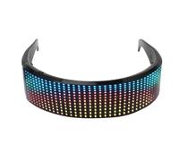 LICAEVEY LED Light Up Glasses, Bluetooth Full Color Luminous Glasses for Parties,Display Customized Flashing Messages and Animations DIY and Text Via App Control, Cool Glasses for Cosplay