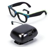 LICAEVEY Magnetic Charging Station for Meta Smart Glasses, Portable Wearable Power Bank with 800mAh Battery, Fast USB C Charging, LED Indicator for Headliner (Single Battery)