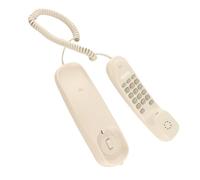 LICAEVEY Mini Wall Telephone, Corded Landline Phone with FSK Dual System, Compact Wall Mounted Home Phone for Senior Home Office, Hotel Room, School Classroom, Business