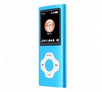 LICAEVEY MP3 Music Player, Bluetooth 5.3 Audio Player with 1.8 Inch Screen, FM Radio, Voice Recorder, Supports Up to 64GB Card, for Kids Adults Music (Blue)