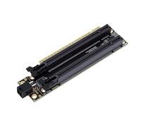 LICAEVEY PCIe X16 to X8 X8 Splitter with Serial ATA Power | Gen4 Riser Card, Low Profile, 2cm Slot Spacing, 5U Gold Finger, Suitable for ITX Case Dual GPU