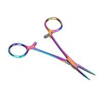 LICAEVEY Pet Ear Hair Hemostat Pliers 14cm Stainless Steel Straight Tip | Serrated design clamps fine ear hair, Hinge sets its own tension for different animals, Lightweight and portable