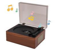 LICAEVEY Portable CD Player with Bluetooth 5.1 & Dual Stereo Speakers, Vintage Retro Wireless CD Player with Remote, Support USB Drive AUX Input for Home Car Travel (Brown)