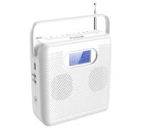 LICAEVEY Portable CD Player with Bluetooth, USB, AUX, FM Radio Transmitter, HiFi Speakers, Desktop CD Player with Handle for Home, Car, Outdoor Use