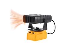 LICAEVEY Portable Space Heater, 200W Battery Powered Heater with 2 Level Adjustable Temperature & 2 USB Outputs, Fit for dcb208 Li Ion Battery for Workshops Offices