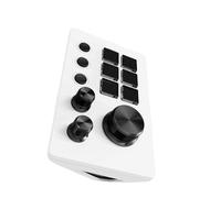 LICAEVEY Programmable Macro Keyboard, 6 Customizable LCD Keys with 3 Metal Knobs, Studio Controller for Streaming, Gaming, Works with Mac and PC (White)