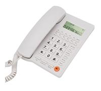 LICAEVEY Retro Corded Landline Phone with Caller ID, Large Buttons & No AC Power Required, Analog Desk Telephone for Seniors Hotel Home (White)