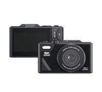 LICAEVEY Retro Digital Camera, 75MP Sensor 5K Ultra HD 18x Optical Zoom Mirrorless Video Camera with Autofocus, for Content Creators Travel Photography (Black)