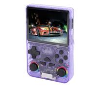 LICAEVEY Retro Handheld Game Console with 4 Inch Screen & 64GB Built-in Memory, WiFi Networked Fighting Gaming System Preloaded with 22000+ Classic Games (Purple)