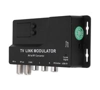 LICAEVEY RF Modulator to Coaxial Converter, AV to RF UHF Adapter with Channel Converter for TV Tuner Satellite Set Top Box DVD Player VCR Gaming Console