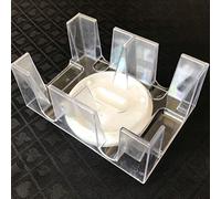 LICAEVEY Rotating Card Tray, 2 Deck 6 Deck Playing Card Holder with Smooth Rotation for Canasta Hand and Foot, Clear Game Organizer for Poker Tournament, Home Game Night (Put 6 Poker)