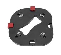 LICAEVEY Round Corner Template, Radius Woodworking Routing Jig with R35-R50 Locating Block, Chamfering Trimming Tool for Wood Carving, Aluminum Alloy CNC Jig for Corner Shaping
