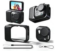 LICAEVEY Silicone Protective Case for 360 GO, Full Body Shockproof Cover with Lens Cap, Anti Lost Lanyard, Soft Skin Friendly Cover for Adventure and Daily Use (Black)