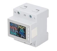 LICAEVEY Single Phase Energy Meter, Safety Power Monitor with Color LCD Display, Multifunctional Voltmeter Ammeter for Over Current Protection, Smartphone Energy Management, 63A