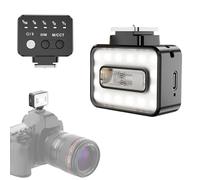 LICAEVEY Small Camera Flash GN8, 5 Levels Adjustable Flashlight with 16 Dual Color LED Beads, 2500-6500K CRI 95+, Rechargeable Portable Flash for DSLR Mirrorless Cameras
