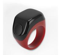 LICAEVEY Smart Digital Tasbih Counter Ring - Finger Worn Prayer Tracker with Vibration Alerts At 33/66/99/100, Magnetic Charging, Interchangeable Sizes (18/20/22mm) (Coffee)