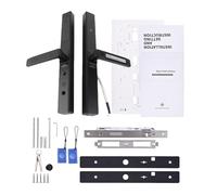 LICAEVEY Smart Lock for Front Door Keyless Entry Fingerprint/Password/Card/Key TY WiFi Alarm System 40-120mm Aluminum Alloy Door Lock for Home Office Bedroom, Versatile Access Management (Black)