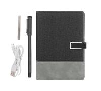 LICAEVEY Smart Pen and Notebook Set with Real Time Sync and OCR, Bluetooth 5.0 Digital Notebook Offline Storage and Playback Feature for Studying and Note Taking (Black Grey Patchwork)