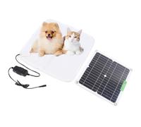 LICAEVEY Solar Panel Pet Heating Pad, 12V 50W Rapid & Uniform Heating Blanket with Secure Battery Box, Soft Portable Dog Cat Warmer for Car Outdoor Use