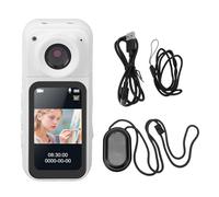 LICAEVEY Thumb Action Camera 1080P, Magnetic Wearable Camcorder with One-Click Recording & 180° Rotation, Portable for Cycling Travel Pet Vlog (White)