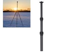 LICAEVEY Tripod Extension Pole, Carbon Fiber Center Column, 220mm to 440mm Height, 22lbs Load 3 Section Height Adjustable 1/4 to 3/8 Inch Screw for DSLR Camera