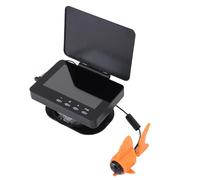 LICAEVEY Underwater Fish Finder, 1080P 5MP 195° Wide Angle, 4.3in Screen, Super Long Battery Life of 8 to 10 Hours, High Brightness Multifunctional Underwater Camera, Orange