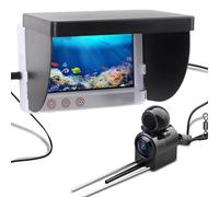 LICAEVEY Underwater Fishing Camera, 5MP 1080P Fishing Camera with Infrared Night Vision Light, Portable Fish Finder with 164ft Cable & 4.3in HD Screen for Ice Lake Boat Angling