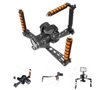 LICAEVEY Universal Camera Shoulder Support Rig Kit for DSLR Camcorder, Foldable Aluminum Alloy Stabilizer with Adjustable Handle & Anti Shake, 3 in 1 Portable Shoulder Mount