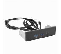 LICAEVEY USB Front Panel Hub GEN2x2, 5.25 Inch 3 Ports with USB A & Type C 20Gbps, 19 Pin Optical Drive Extension Panel for PC Computer Case