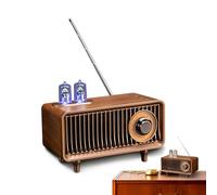 LICAEVEY Vintage Bluetooth Speaker with Ambient Light & FM Radio - Retro Wireless Speaker, Rechargeable, Crystal Clear Sound for Home Office Decor Gift