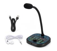 LICAEVEY Voice Changer Microphone, 16 Effects, Plug and Play | ABS Portable Design, Live Sound Card for Phone and PC, USB, Type C and 3.5mm Connectivity, Gaming and Streaming