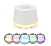 LICAEVEY White Noise Machine, 32 Soothing Sounds BT 5.1 Speaker with Adjustable Volume, Color Night Light, Timer, USB C Port, for Baby Adults Sleep Travel Home Office (White)