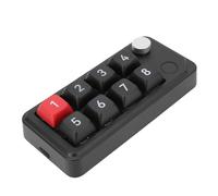 LICAEVEY Wired USB C Numeric Keypad with 8 Programmable Keys Knob, One Handed Macro Mechanical Keyboard, Floating Custom Copy Paste Shortcuts for Wins PC Laptop Gaming Office Work (Black)