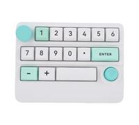 LICAEVEY Wireless RGB Mechanical Numeric Keypad, K15Numeric Keyboard, Hot Swappable, Macro Programmable Numpad, Joystick Knob Control, Tri Mode 15 Key Keyboard for PC, Laptop (White Green)
