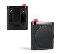 LICAEVEY Wireless Voice Amplifier with 2 Lavalier Mics, Bluetooth Magnetic Lavalier Microphone System, Noise Reduction 30M Range for Classroom Teaching Meetings Speeches (Black)